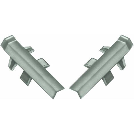 2x Connecteur angle intérieur rentrant jonction d'angle 135° pour profil décoratif bande d'étanchéité plinthe Finition Coin Plan de travail Cuisine Salle de bain Meuble Protection, en plastique gris f