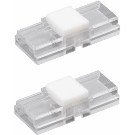 2x Connecteur coupleur rapide 2 bandes LED 8mm Raccord Borne Adaptateur Lumière Lampe Bande lumineuse Ruban Cuisine Maison Meuble Salle de bain