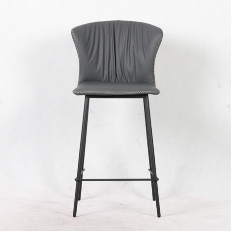 2X Core-Hocker in Anthrazit mit schwarzen Metallbeinen H97xB48xT52,5.