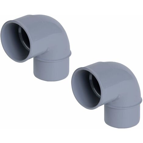 2x coude PVC 87°30 mâle femelle diamètre 50mm PVC raccord connecteur tube tuyau plomberie