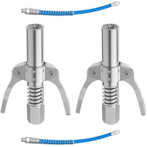 2X Coupler G pour Pompe Graisse avec Tuyau Flexible,avec Tous Les Pistolets Graisseurs 1/8 Embout Pompe Graisse, Coupleur pour Pompe Graisse, Raccord de Pistolet Graisse Compatible(2PCS)