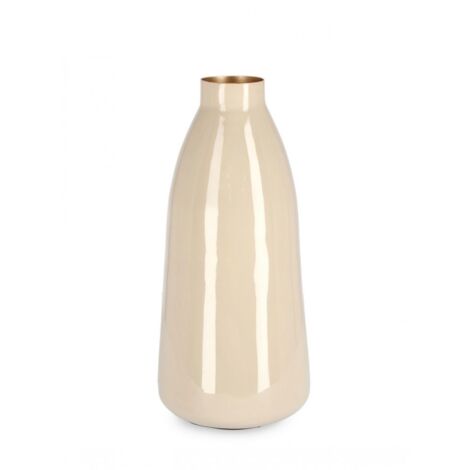 2x dekorative Flasche beige D.13,5x32,5h