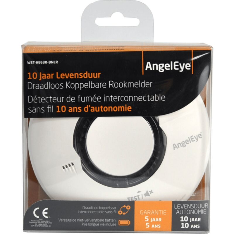 Angeleye - 2x Détecteur de fumée interconnectable sans fil WST-AE630-BNLR deux unités