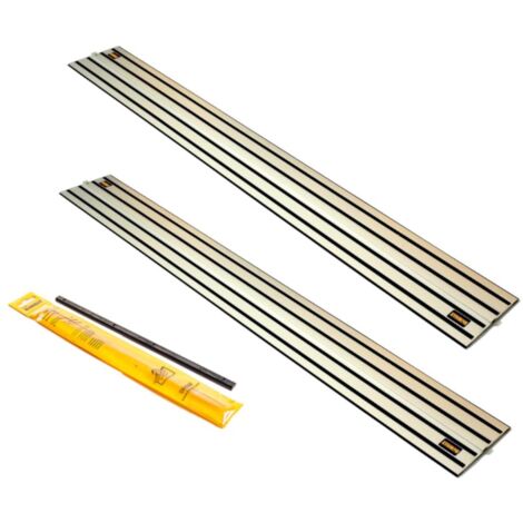 2x DeWalt DWS5022 1.5m Guide Rail for DWS520 Plunge Saws + Carry Bag + Connector