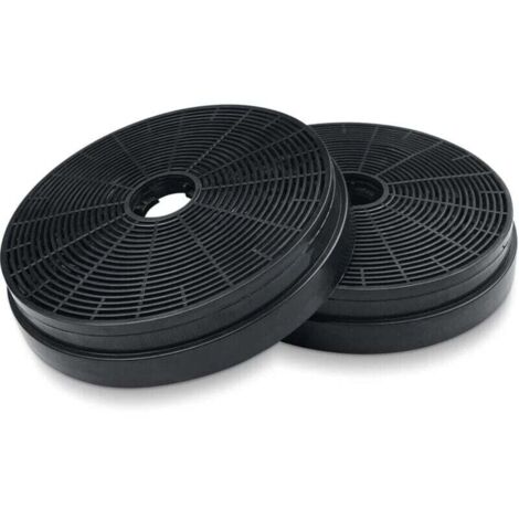 2x Dunstabzugshaubenfilter, Ø175 mm Aktivkohlefilter für Küchenabzugshauben, Umluft-Ersatzfilter für Respekta Miz0031, Klarstein, Pkm Co4