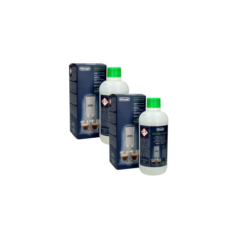 2x EcoDecalk de Delonghi para descalcificador de cafetera totalmente automática y un cepillo de limpieza Delonghi