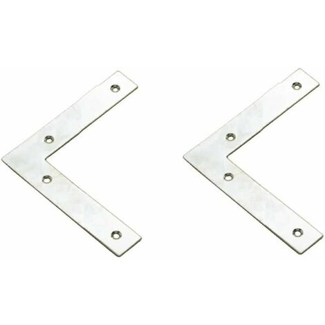 2x équerre plate simple acier 100 x 100x 16x 1,5mm fixation meuble angle bricolage
