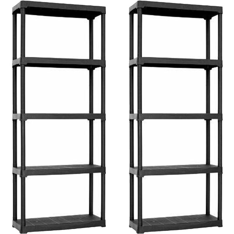 

Wellhome - 2x Estantería 5 baldas de plástico en polipropileno 900x400x1760 mm.