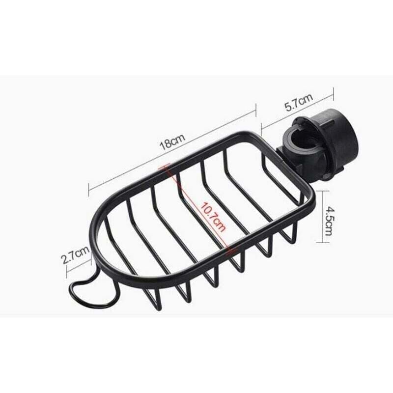 2x étagère Douche Sans Percage Inox,T-Audace Noir étagère Salle de Bain Télescopique Inoxydable, Tablette Support Douche, Porte Savon Barre Douche,