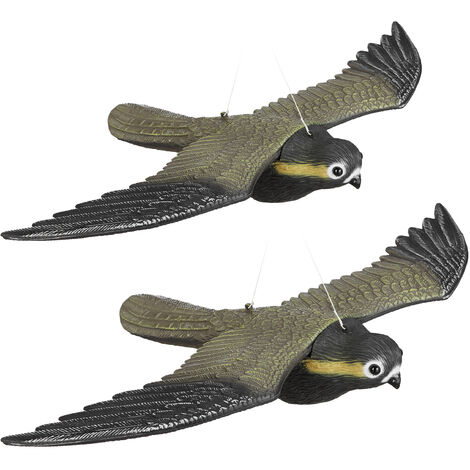 Falco Finto Spaventapasseri Dissuasore per Uccelli Spaventa Piccioni da  Giardino
