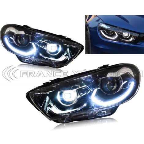 2x Feux avant Scirocco MK2 Full LED dynamique pour phase 1 - Phare Complets Droit et Gauche