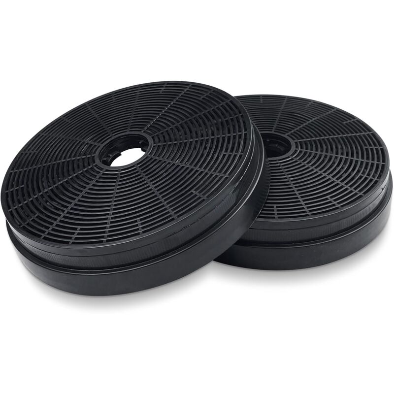 Houhence - 2x Filtre Hotte Aspirante, Ø175 mm Filtre à Charbon Actif Extracteur de Cuisine Recyclage Air de Remplacement Recirculation Filtrant pour