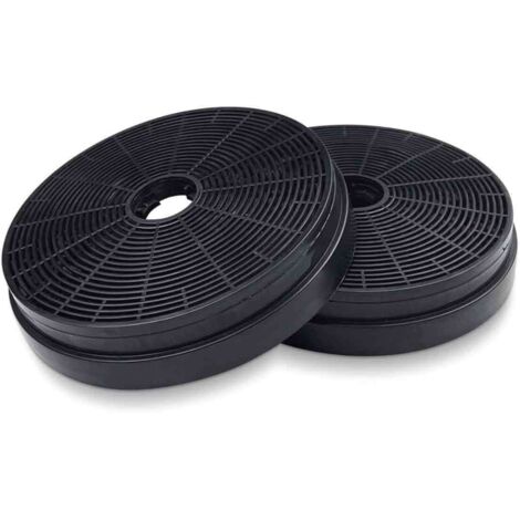 2x Filtre Hotte Aspirante, Ø175 mm Filtre à Charbon Actif Extracteur de Cuisine Recyclage Air de Remplacement Recirculation Filtrant pour Respekta Miz0031, Klarstein, Pkm Co4