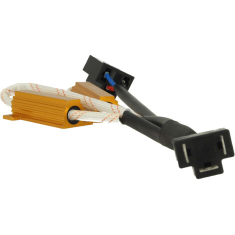 2x Filtro Portalampada LED H4 Canbus No Errore 50W 5 Ohm Anti Sfarfallio Auto