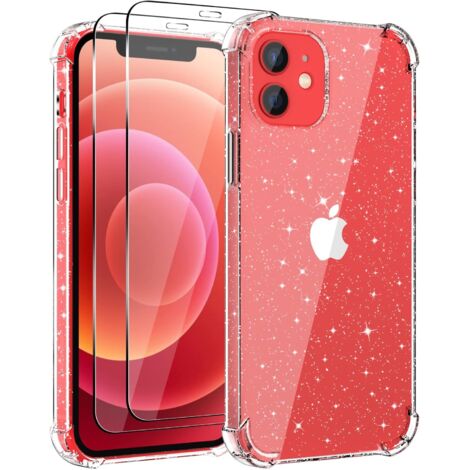 2X FUNDA DE CRISTAL PARA IPHONE 12/12 PRO 6.1' TRANSPARENTE