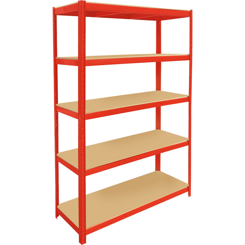 Briefness - Heavy Duty 5 Tier Boltless Garage Shelving Unit Shed Warehouse Workshop Office Storage Shelves Metal Racking, Adjustable