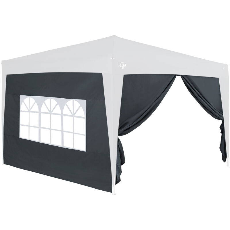 Deuba - Gazebo Side Panels 3x2m Patio Capri Folding Garden Walls Replacement Exchangeable Party Tent Marquee Anthracite