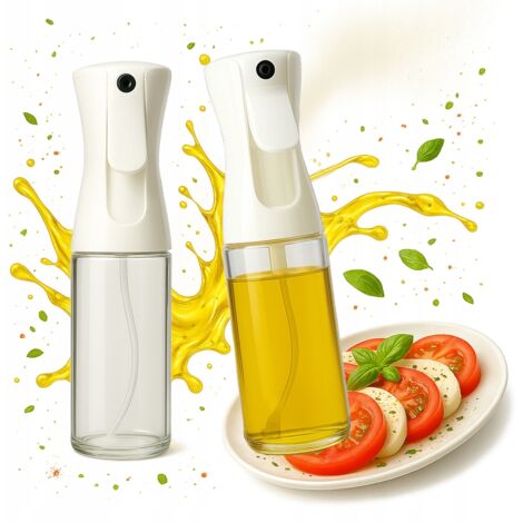 2x Glasflasche 200 ml Olivenöl-Sprühspender