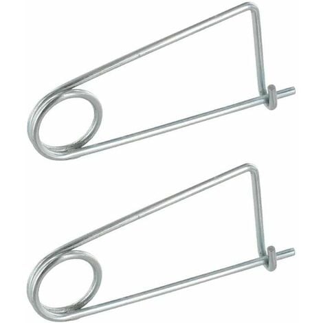 2x goupille à ressort élastique diamètre 3mm x longueur 74mm rapide acier clip circlip remorque vélo tracteur motoculteur arbre verrouillage