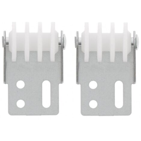 2x Guide de tablier acier de volet roulant avec roue en PVC à visser épaisseur 24mm entraxe 14mm Store Fenêtre Enroulement Déroulement Coffre Menuiserie