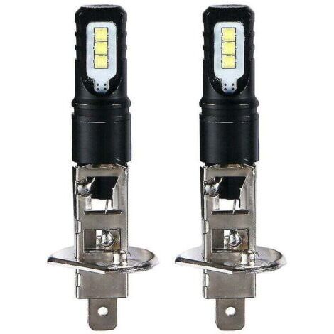 2x H1 6000k Super Bright White 6000lm Drl Kit de phares à LED Faisceau de route