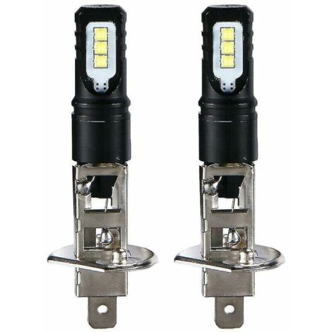 2x H1 6000k Super Bright White 6000lm Drl Kit de phares à LED Faisceau de route