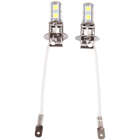 2x H3 5050 Blanc 9 SMD LED Xénon DC12V Auto Voiture Antibrouillard Lampe LED Ampoules 6500K