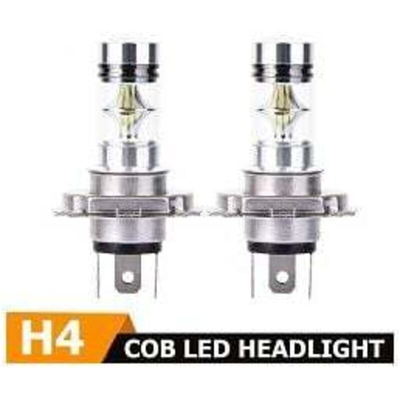 Image of 2x H4 Cree LED 100W 20SMD Superhelle Nebelscheinwerfer LED Weiß 6000K