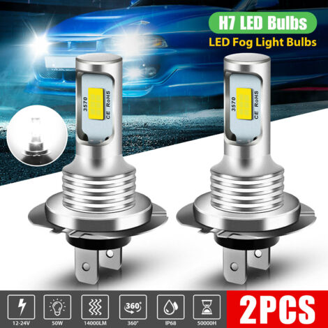 2X H7 LED 6000K Superweiß 110W 4000LM Nebelscheinwerfer-Kit Abblendlichtlampen-Kit