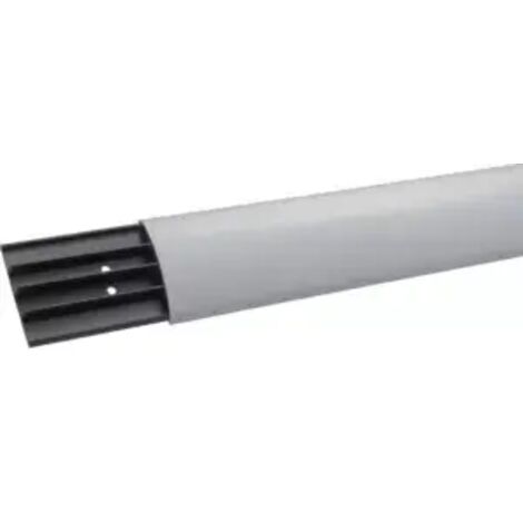 2x Hager Aufbodenkanal SL, PVC, mit 4 Kammern, 17 x 75 x 2.000 mm, steingrau