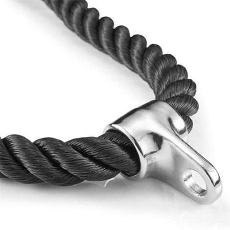 2X Heavy Duty Tricep Pull Down Rope 36 Inch with Carabiner, Cable Machine Attachment for Home Gym Fitness