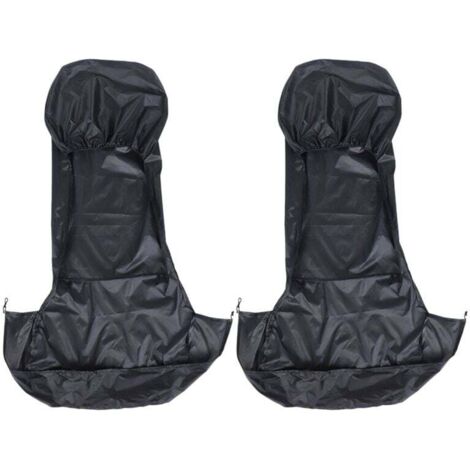 2x Housse De Siège Auto Universelle Imperméable Nylon Pour Voiture Et Van Noir