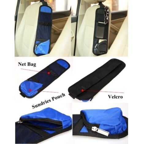2x housse de siège latéral intérieur de voiture sacs suspendus poches de rangement organisateur pochette de rangement