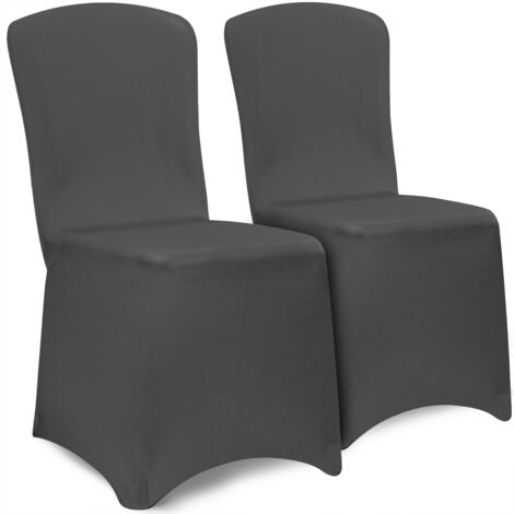 2x Housses de chaise élégantes Couvre-chaises Revêtement Siège Événement Fête  Anthracite