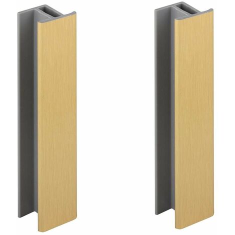 2x Jonction de plinthe 100mm finition or dorée Cuisine Raccord Connecteur Pied de meuble Profil PVC Plastique