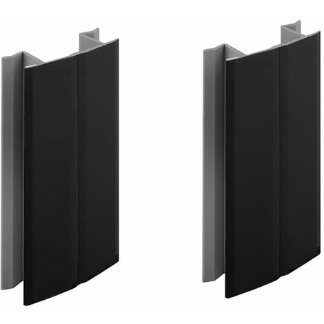 CYCLINGCOLORS 2x Jonction de plinthe 100mm noir mat multi angle Angulaire Coin Cuisine Raccord Connecteur Pied de meuble Profil PVC Plastique Finition