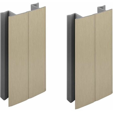 2x jonction de plinthe 150mm finition acier inoxydable inox multi angle angulaire coin cuisine raccord connecteur pied de meuble profil PVC plastique