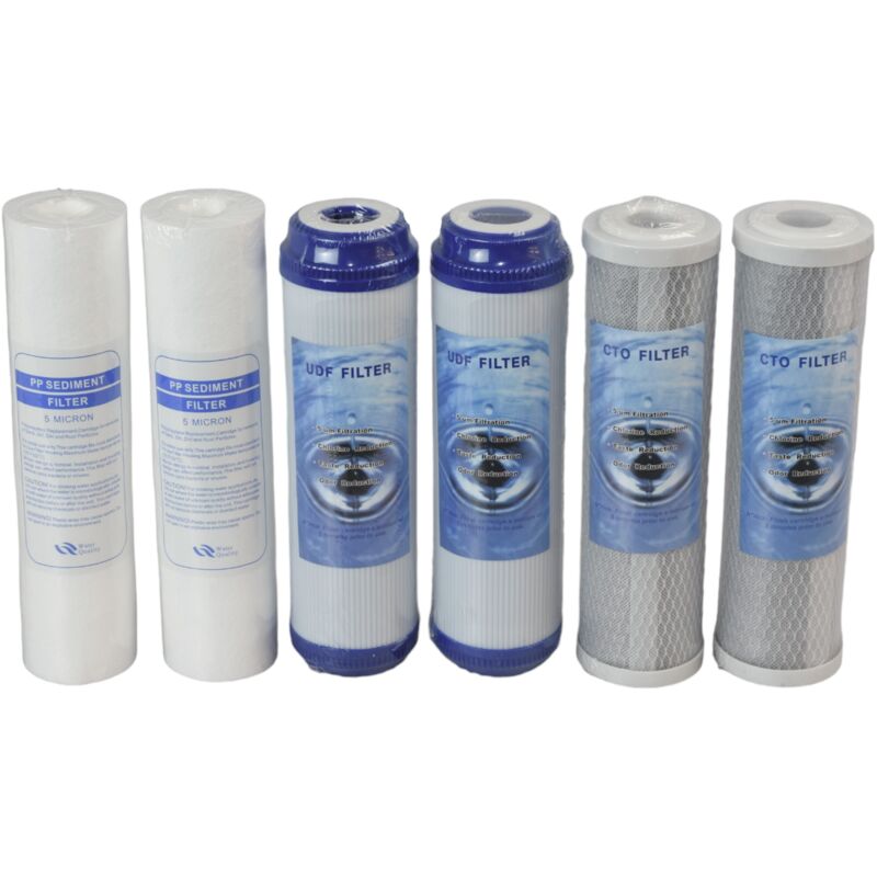 2x Kit Tre Cartucce 6 Pezzi Filtro Sistema Filtrazione Acqua Sedime...