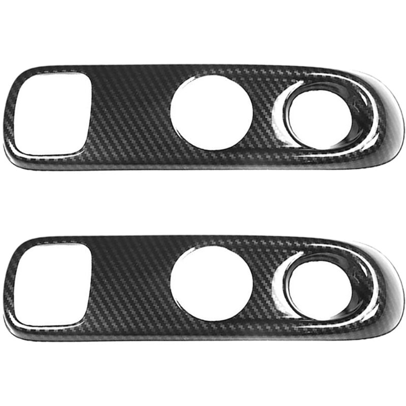 Image of 2X Kohle Schalten Panel Rahmen Abdeckung Verkleidung für Smart 451 Fortwo Auto Innere Styling