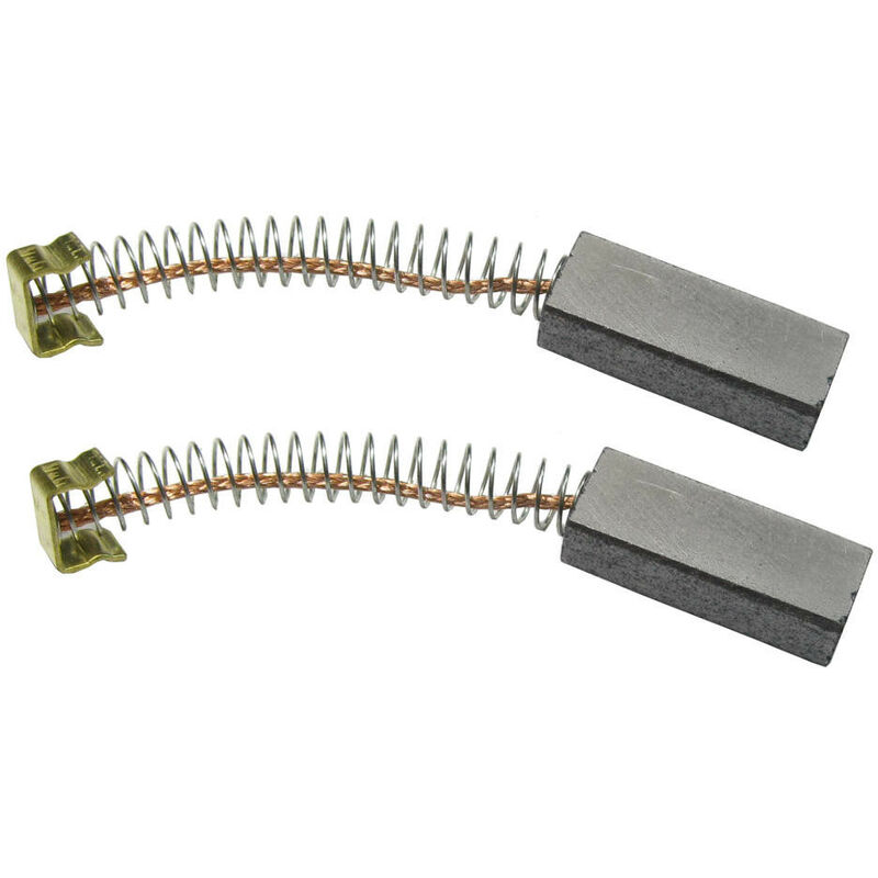 Image of Trade Shop - 2x Kohlebürsten Motorkohlen 23mm x 9mm x 6mm Kohlestifte Motorbürsten Schleifkohlen Carbonbürste mit Kupferdraht und U-Anschlussbügel