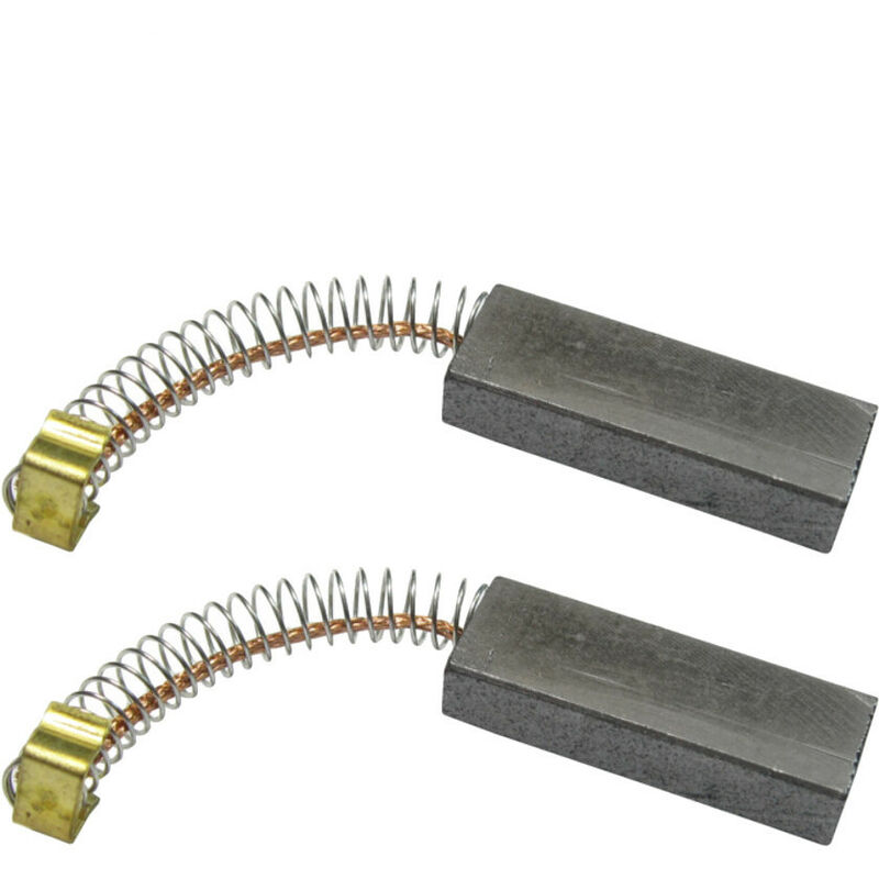 Image of Trade Shop - 2x Kohlebürsten Motorkohlen 30mm x 11mm x 6mm Kohlestifte Motorbürsten Schleifkohlen Carbonbürste mit Kupferdraht und U-Anschlussbügel