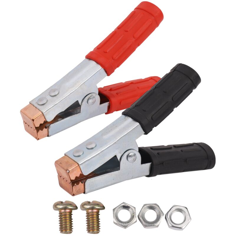 Image of 2X Krokodilklemmen heavy duty Kupferbatterietest-Krokodilklemmen