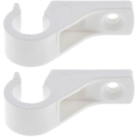 2x Lacet espagnolette collier déporté ouvert en plastique blanc entraxe 15mm Volet Battant Fenêtre Butée Maintien