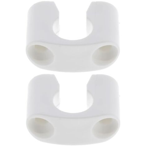 2x Lacet espagnolette collier en U en plastique blanc entraxe 15mm Volet Battant Fenêtre Butée Maintien