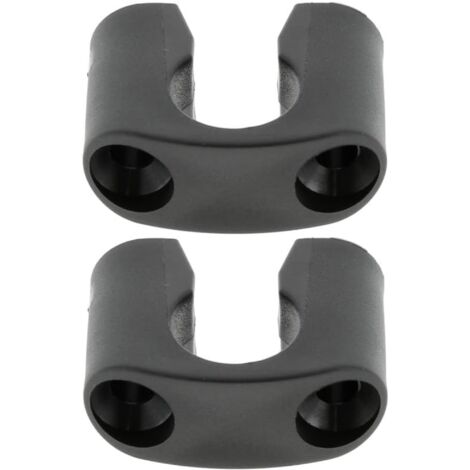 2x Lacet espagnolette collier en U en plastique noir entraxe 15mm Volet Battant Fenêtre Butée Maintien