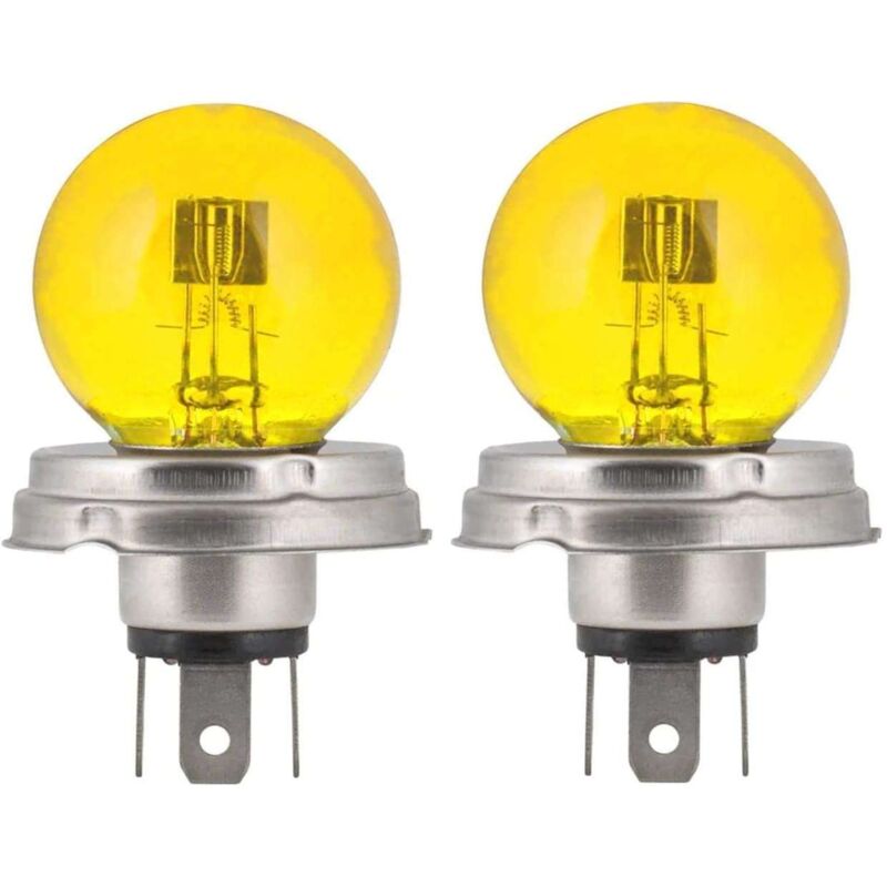 Image of 2x lampadina 12V 45/40W P45T R2 giallo lampada auto moto vintage epoca