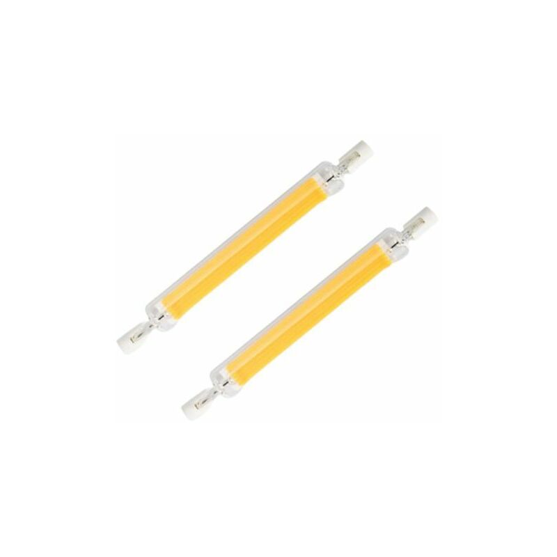 Image of 2x Lampadina led R7S Dimmerabile - 78mm 8w - Luce Calda 3000k 1040 Lumen