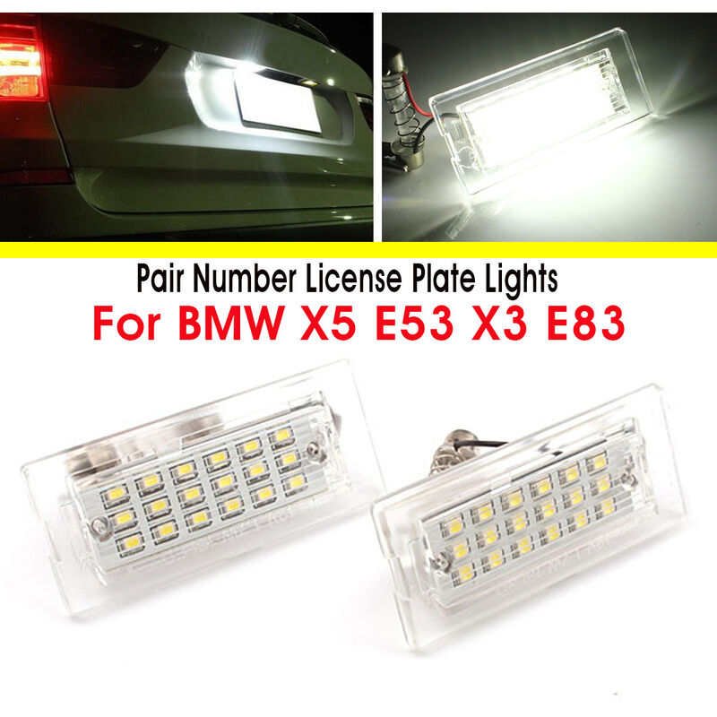 

2x lámpara de luz de matrícula sin errores para BMW X5 E53 X3 E83 2003-10