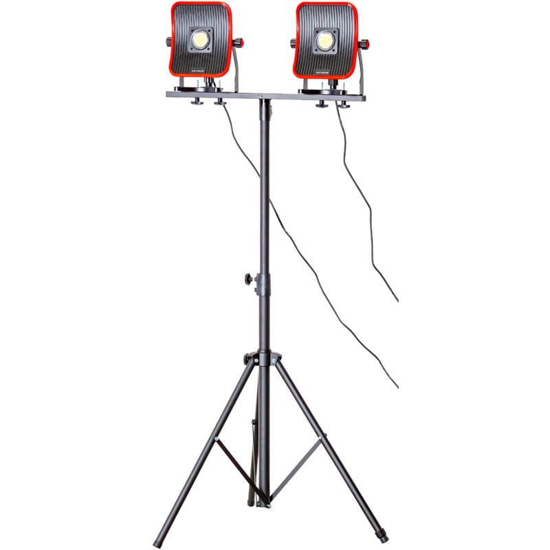 Mw Tools - 2x Lampe de chantier flow led 50 w + Trépied télescopique 1800mm WFL2X50S
