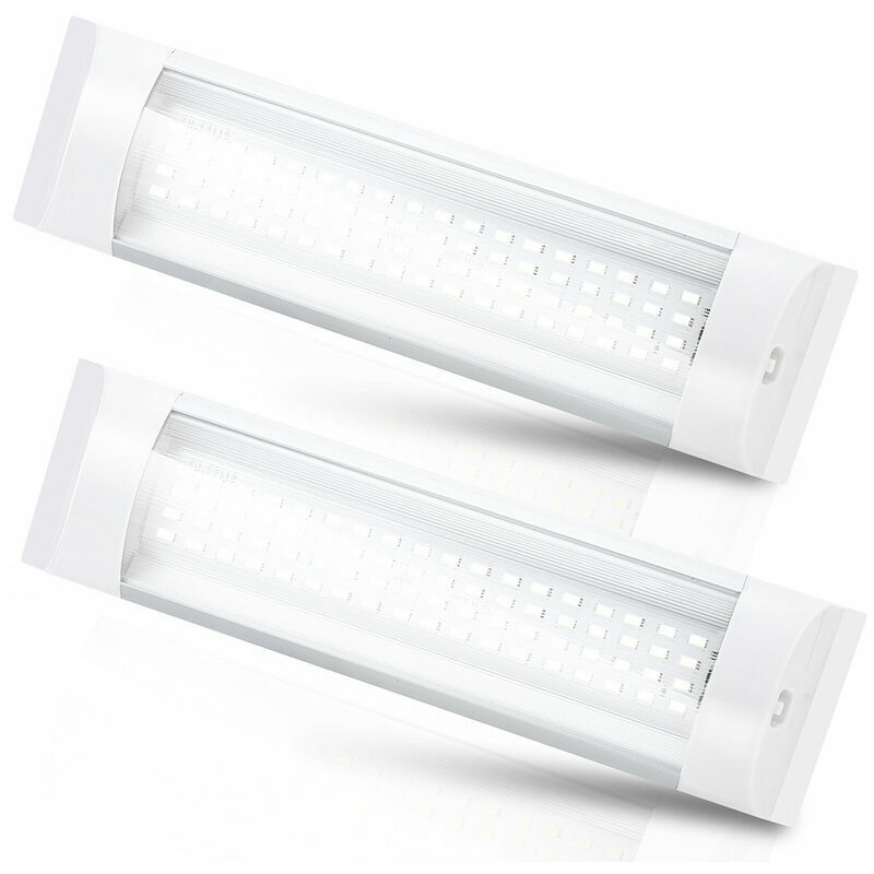 2X Lampe de toit à led Éclairage intérieur de voiture Lampe de lecture 12V DC(Blanc)